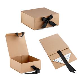 High Quality Oem Custom Logo Collapsible Hat Rigid Shoe Cardboard Gift Folding Kraft Box With Magnetic Closure